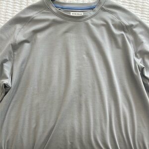 Peter Millar Light Gray Long Sleeve Shirt